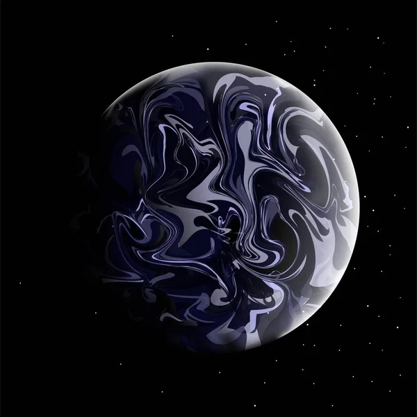 Blå Planet Bakgrunden Stjärnhimlen — Stockfoto