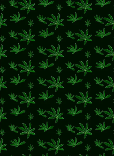 Leaves Lupine Plant Pattern — Stock Photo, Image