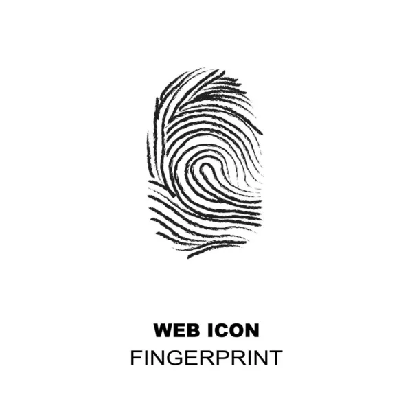 Outline Web Icon Fingerprint — Stockvector