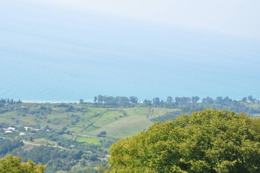 Anakopia Dağı. Yeni Athos manzarası. Karadeniz. Abhazya