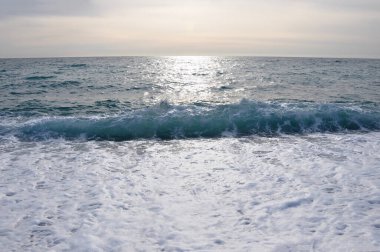 Denizde gün batımı. Karadeniz. Abhazya