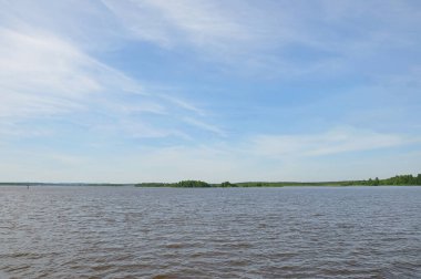 Yaz doğası. Belozersk 'te. Beyaz Göl. Rusya