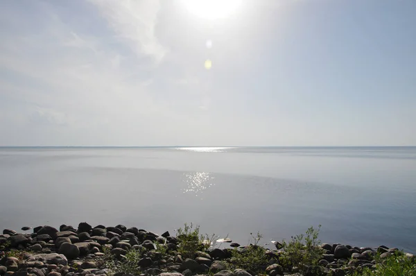 Stone Island Sul Lago Kuligukoye Distretto Ust Kubinsky Della Regione — Foto Stock