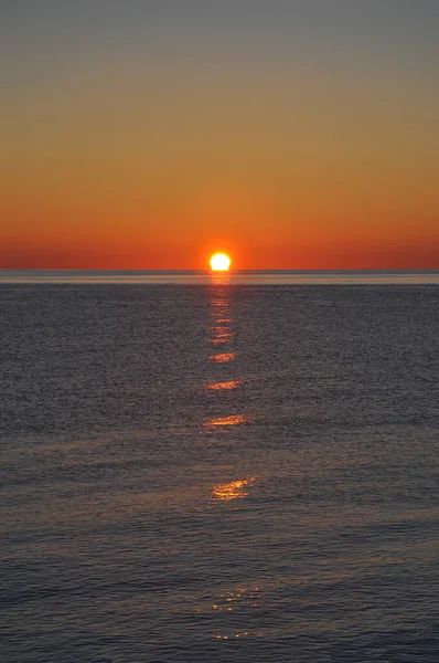 Sonnenuntergang Auf See Das Meer Abend Schwarzes Meer Abchasien — Stockfoto