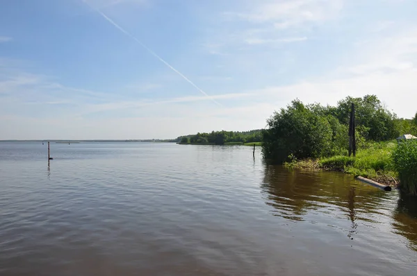 Natureza Verão Belozersk Lago Branco Rússia — Fotografia de Stock