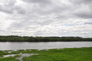 Yaz manzarası. Eyaletler. Vologda Nehri. Vologda. Rusya