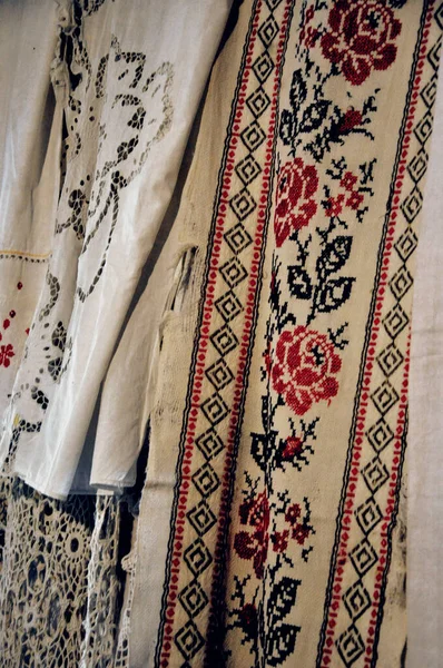 Старый Русский Орнамент Одежде Старая Винтажная Одежда — стоковое фото