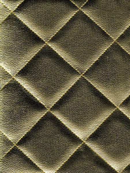 Luxury Textiles Quilted Bag Texture Leather Gold Fabric Trimme — Stock Photo, Image