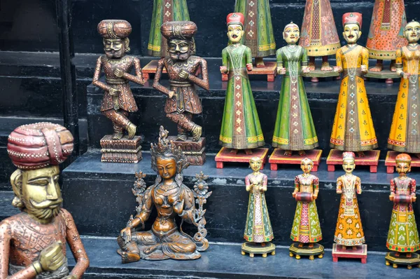 Indiaanse Souvenirs Beeldjes Vazen Winkel Met Souvenirs India — Stockfoto