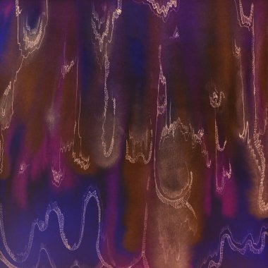 Mürekkep ve boyalarla soyutlama. Suluboya ile yapılan soyutlama