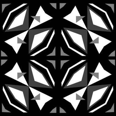Bir kare, siyah ve beyaz vektör geometrik desen