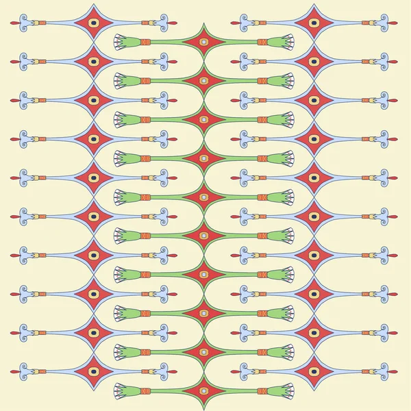 Modèle Vectoriel Sans Couture Dans Style Égyptien Ornement Géométrie Lotus — Image vectorielle