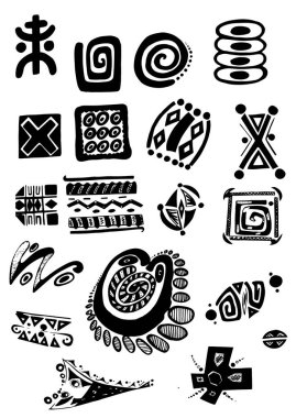 Etnik süsler ve elementler. Vektör etnik süsler 