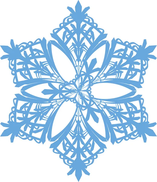 Zierliche Schneeflocke Blaues Vektorsymbol — Stockvektor