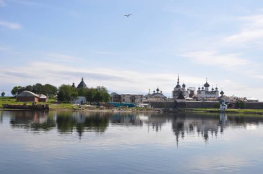 Solovetsky Manastırı. Gulak Takımadası. Beyaz Deniz Rusya 'daki Solovetsky Adaları