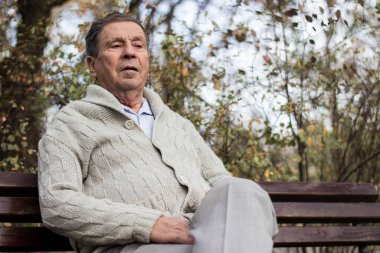 Halka açık bir parkta, bankta oturan dalgın bir son sınıf öğrencisinin portresi. Yaşlı adam dışarıda dinleniyor ve başka tarafa bakıyor. Emekliliğin tadını çıkaran yaşlı bir adamın portresi