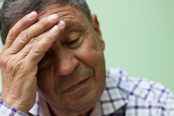 Retrato Hombre Mayor Llorando — Foto de Stock