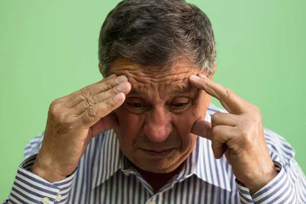 Retrato Hombre Mayor Llorando — Foto de Stock