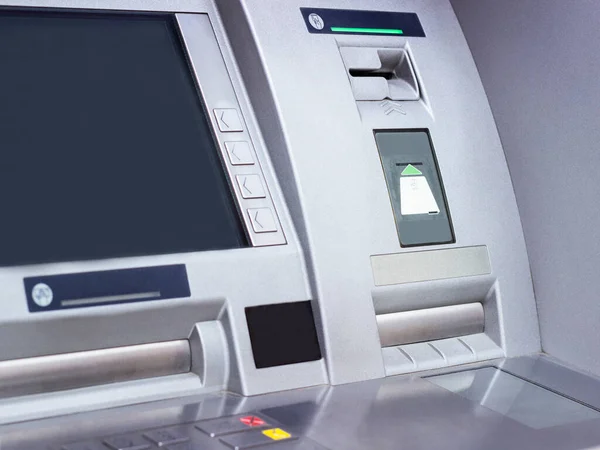 Bankomat Automatyczne Zbliżenie Bankomatu — Zdjęcie stockowe