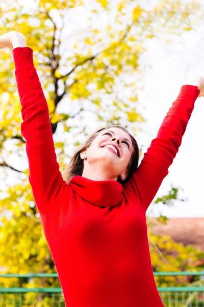 Beautiful Woman Enjoying Sunny Day Outdoors — Fotografia de Stock