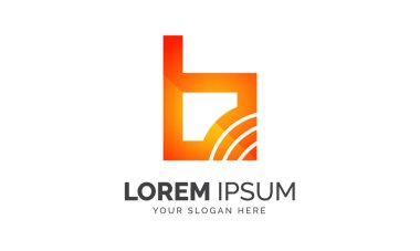 Harf B Ağ Teknolojisi Soyut Logo Tasarım Vektörü Grafik Elementleri Şablonu