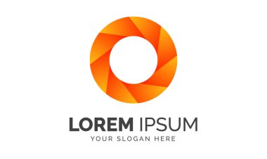 Soyut Harf O Çember Logo Tasarım Vektör Grafik Elemanları Şablonu