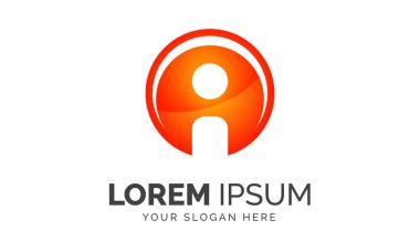 Soyut Harf I Ağ Teknolojisi Logo Tasarım Vektörü Grafik Elementleri Şablonu