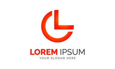 Harf CL İlk Soyut İş Logosu Tasarımı Grafik Elemanları Şablonu Ai