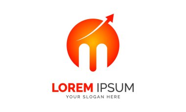 M harfi Soyut Danışmanlık Şirketi Logo Tasarımı Grafik Elemanları Şablonu Ai