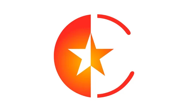 List Gwiazda National Gradient Vector Logo — Wektor stockowy