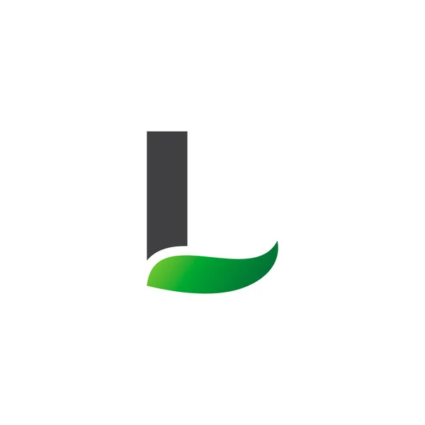 Litera Alfabet Naturalne Zielone Ikony Logo Liści — Wektor stockowy