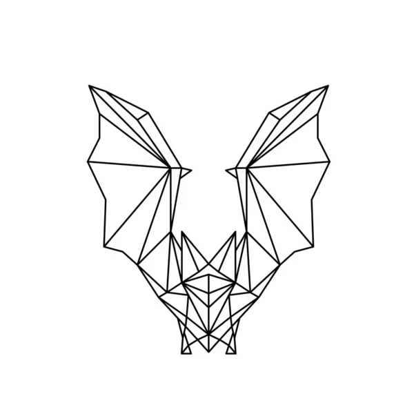 Det Baticon Abstrakt Triangulär Stil Kontur För Tatuering Logotyp Emblem — Stock vektor