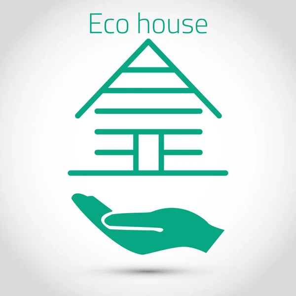 Biyo-yeşil ev ikonu. İzole hisse senedi vektör çizimi