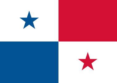 Panama bayrağının vektör illüstrasyonu. EPS 10