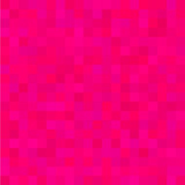 Pembe Meydan Mozaik Arkaplanı. Kusursuz 3D Pixel Mozaiği. Klasik Renkli Doku. Vektör illüstrasyonu.