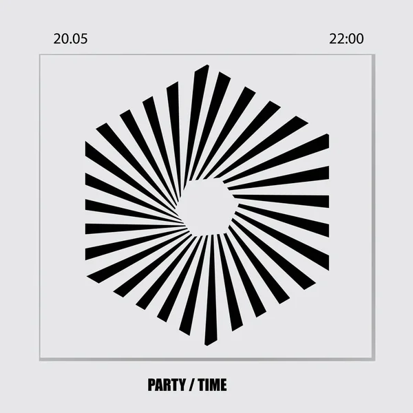 El ilanı, logo, bir parti amblemi. DJ Poster, Web Banner, açılır pencere için şablon. Elektro olay tasarımı