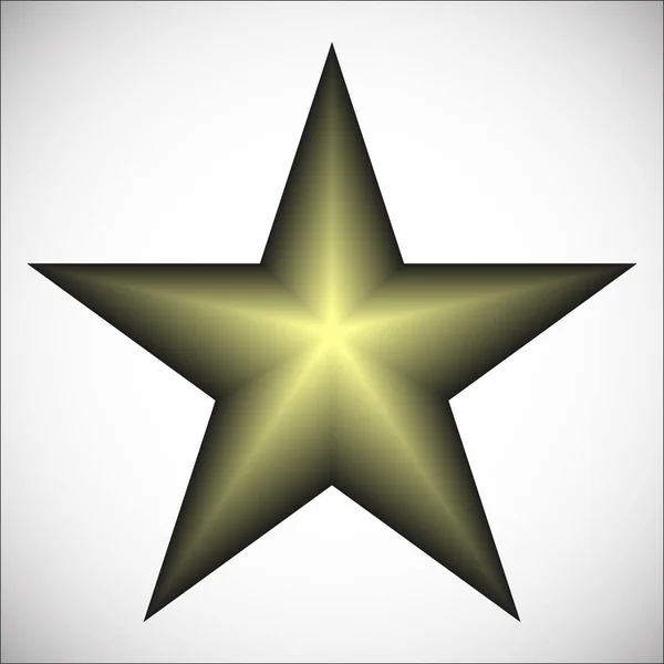 Altın yıldız vektör ikonu. Vektör illüstrasyonu