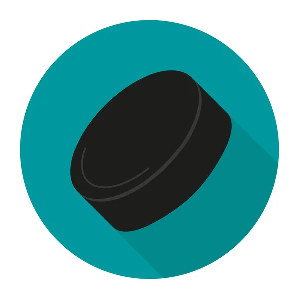 Buz hokeyi diski olan spor ikonu. Vektör illüstrasyonu.