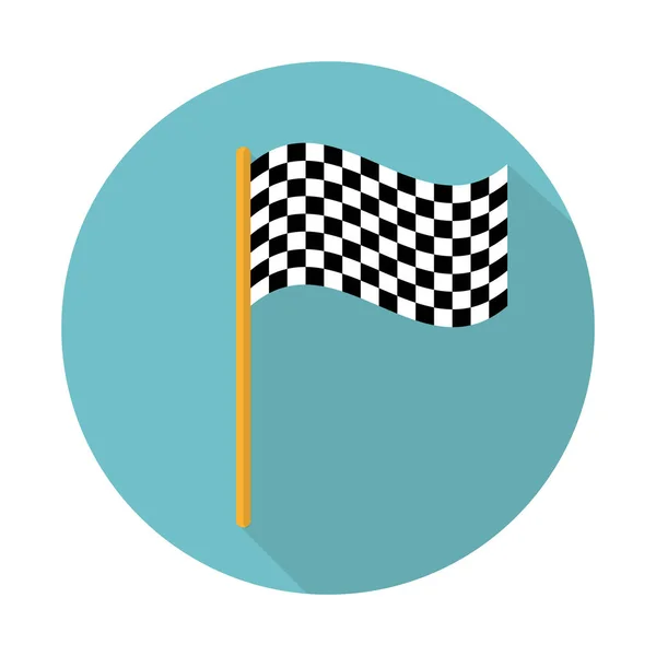 Uzun gölgeli düz stil, bitiş bayrak vektör ikonu çizimi. Vektör illüstrasyonu