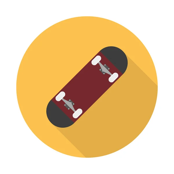 Skateboard Retro Icon Flat Design Style Modern Vector Illustration Isolated — Stock Vector