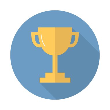 uzun gölge ile kupa bardak düz simgesi