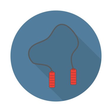 Uzun gölgeli halat düz simge atlamak. Web ve mobil uygulamalar için spor sembolü çizimi