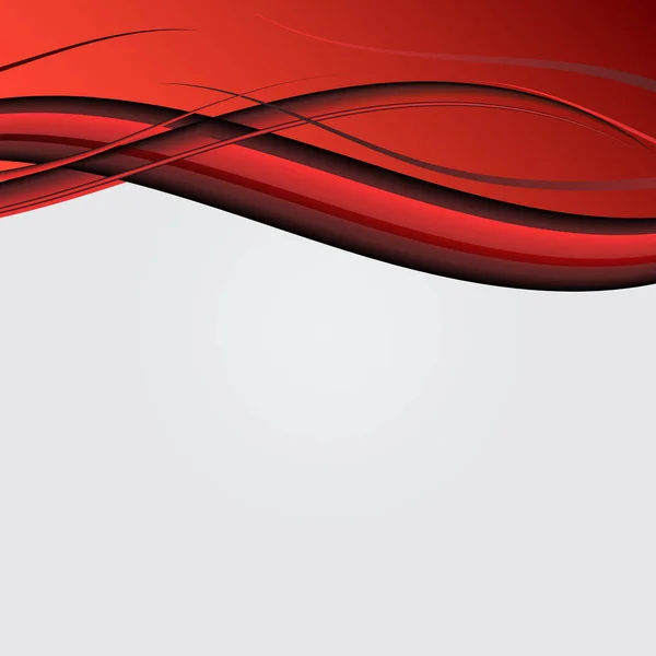 Kırmızı dalgalı kıvrımlı çizgilerle dinamik pürüzsüz bir şekilde soyut parlak yumuşak tasarım arka planı. Vektör illüstrasyonu