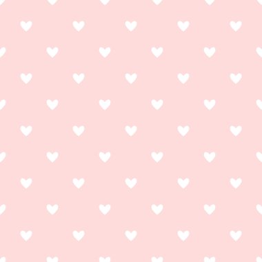 Küçük sevimli kalp geçmişi. Sevgililer Günü için kusursuz desen. Vektör illüstrasyonu.