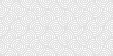 Vector seamless pattern with concentric circles. Modern geometric abstract background.