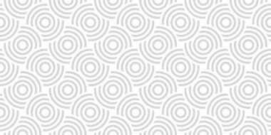 Vector seamless pattern with concentric circles. Modern geometric abstract background.