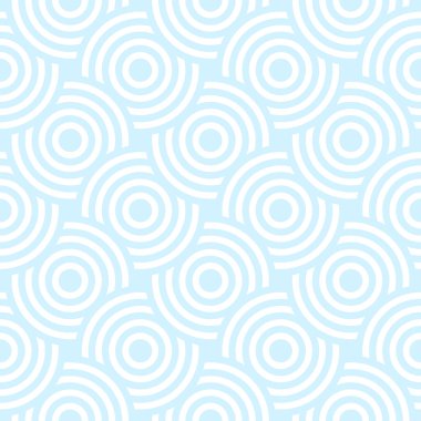 Vector seamless pattern with concentric circles. Modern geometric abstract background.