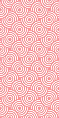 Vector seamless pattern with concentric circles. Modern geometric abstract background.