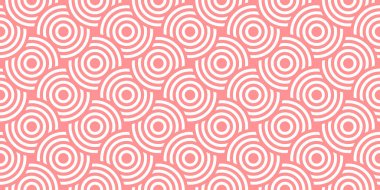 Vector seamless pattern with concentric circles. Modern geometric abstract background.