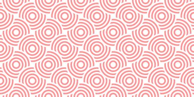 Vector seamless pattern with concentric circles. Modern geometric abstract background.
